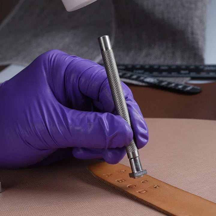 Lisslune | Adjustable Metal Stamp Set for Leathercraft: Alphabet and Number Impressions