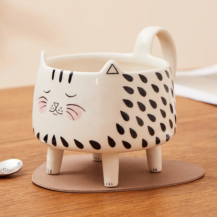 Lisslune | Happy Cat Long Legs Ceramic Mug