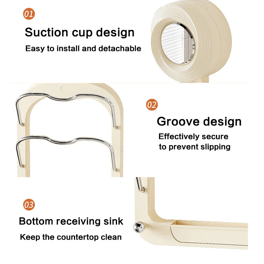 Lisslune | Suction Wall-Mounted Pot Lid Organizer Storage Rack