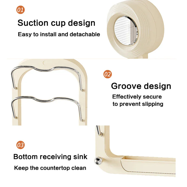Lisslune | Suction Wall-Mounted Pot Lid Organizer Storage Rack
