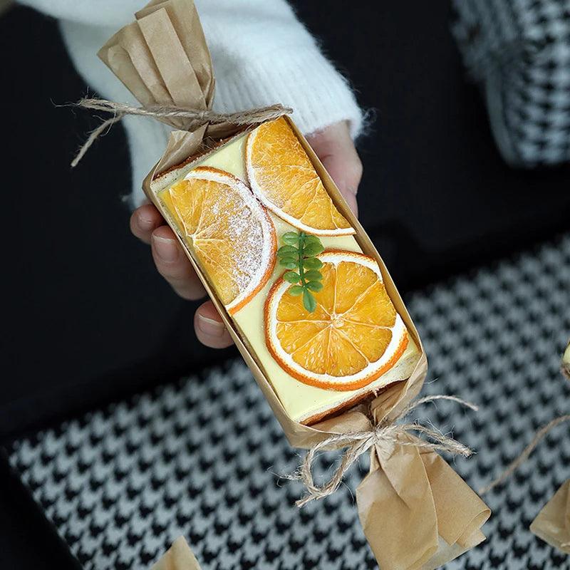 Lisslune | Artisan Cheese Sandwich Model with Vivid Citrus Accents - Perfect for Home Decoration and Photography Use