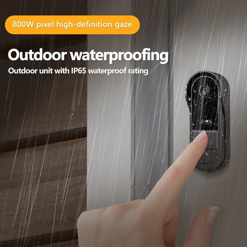 Lisslune | Wireless Video Doorbell with Intercom & Night HD Vision – 4.3” IPS Display, Waterproof