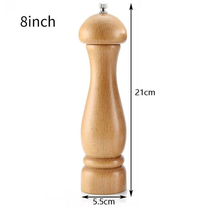 Lisslune | Elegant adjustable salt and pepper mill set made of solid wood for outdoor dining