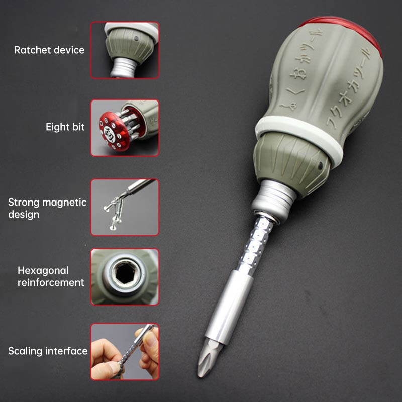 Lisslune | Telescopic Portable Magnetic Fix Flex Screwdriver Set