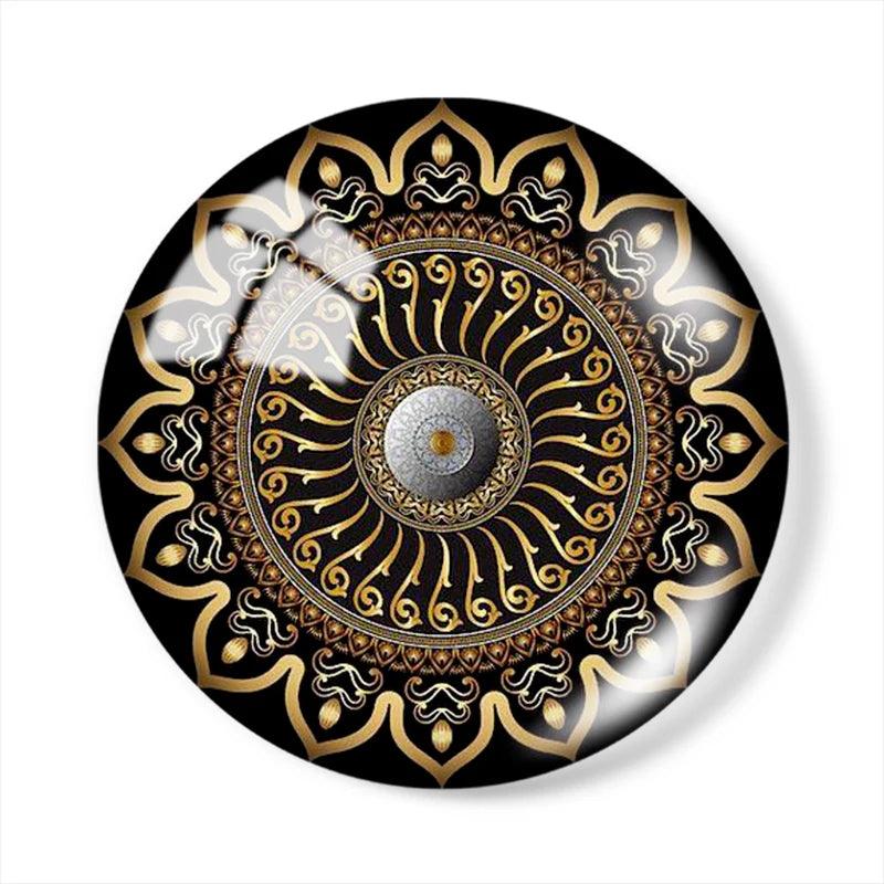 Lisslune | Luxurious Golden Glass Cabochon Set - 10 Pieces for Impressive Jewelry Creations