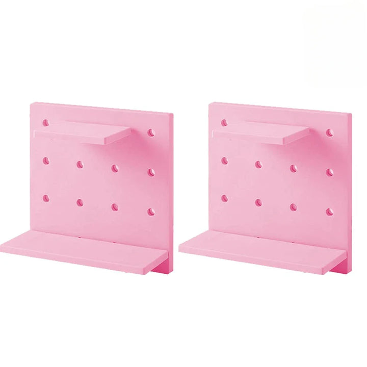 Rynx | 4Pack Sweet Pegboards Wall Shelf Holder Hooks Plastic Wall Organizer Decorations Display Shelf Wall Mounted Hanging Pegboard