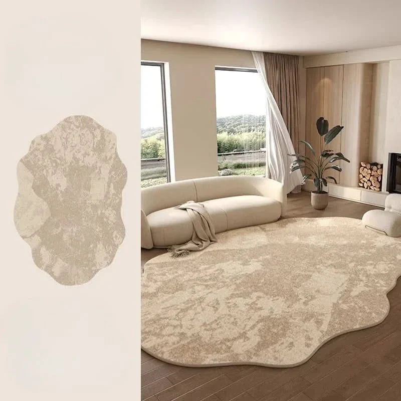 Lisslune | Irregular Plush Washable Rug for Bedroom and Living Room