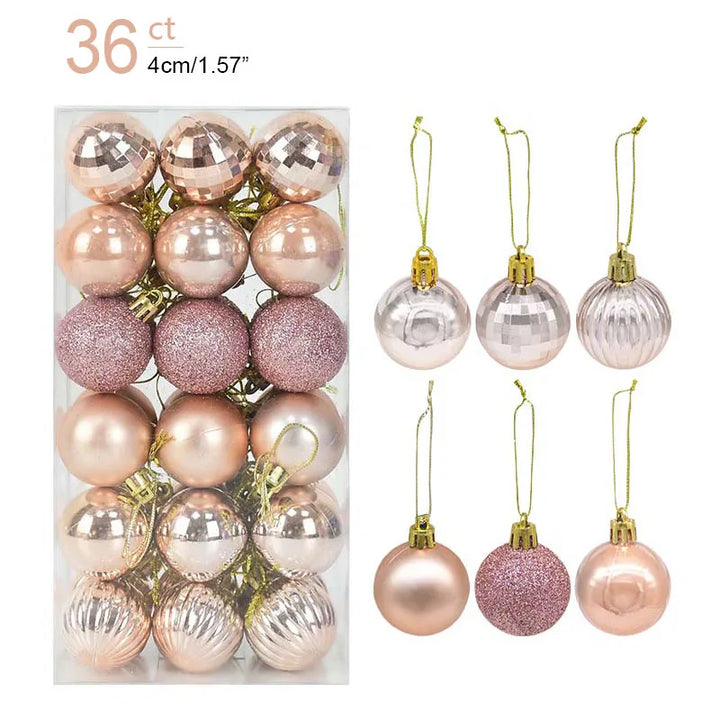 Rynx 1box Christmas balls Christmas tree decoration ball Xmas hanging tree ornament home party decor New Year gift Noel Navidad