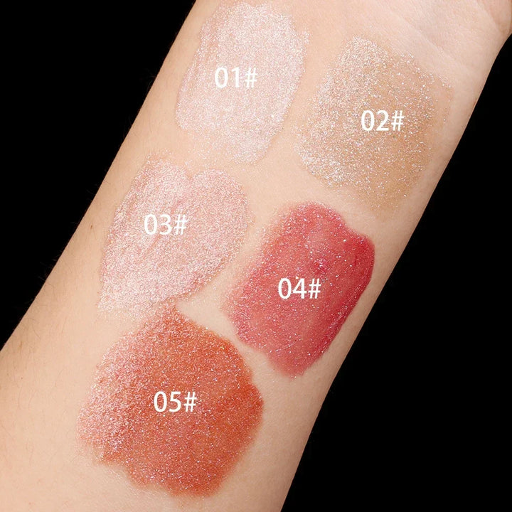 Rynx | Diamond Shiny Lip Gloss Waterproof Glitter Liquid Lipstick Long-lasting Shimmer Pearl Lip Lacquer Women Sexy Lip Tint Makeup