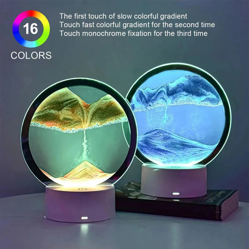 Lisslune | Sandscape Lamp 3D Moving Sand Art