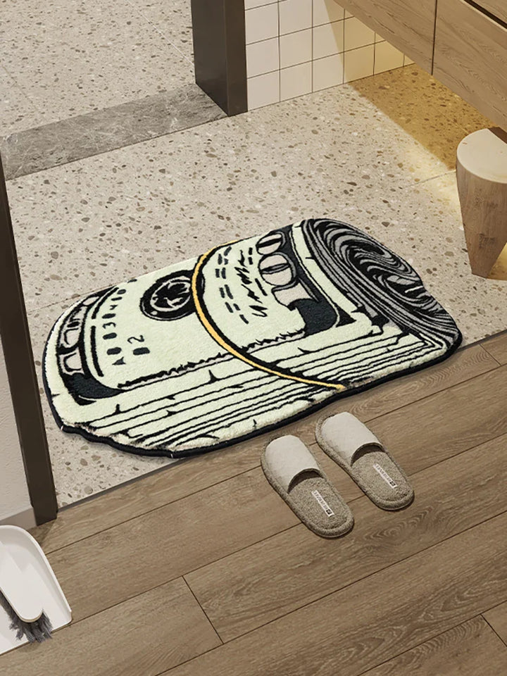 Rynx | Cartoon Car Bedroom Nightstand Rugs Cute Girl Child's Room Soft Carpet Plush Pink Living Room Wardrobe Creative Rug Rug