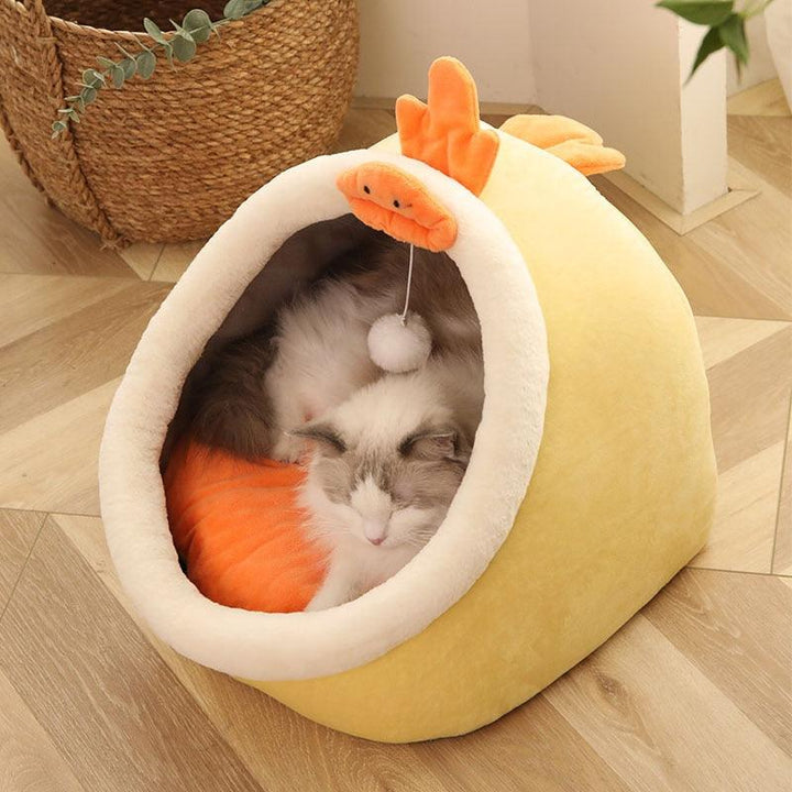 Lisslune | Ultimate Cat Comfort Oasis: Plush Cozy Hideaway Nest