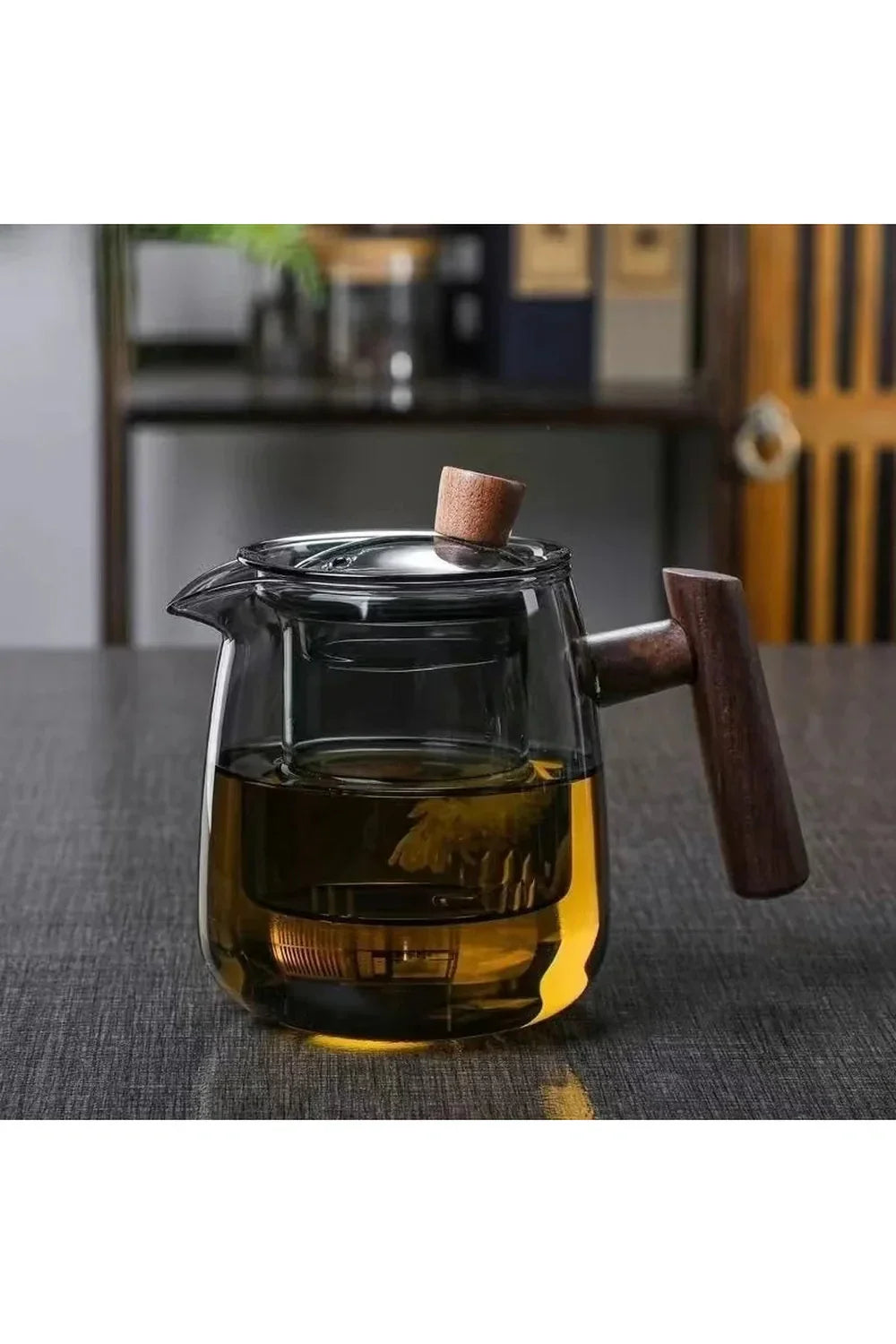 Lisslune | Wood Handle Glass Teapot