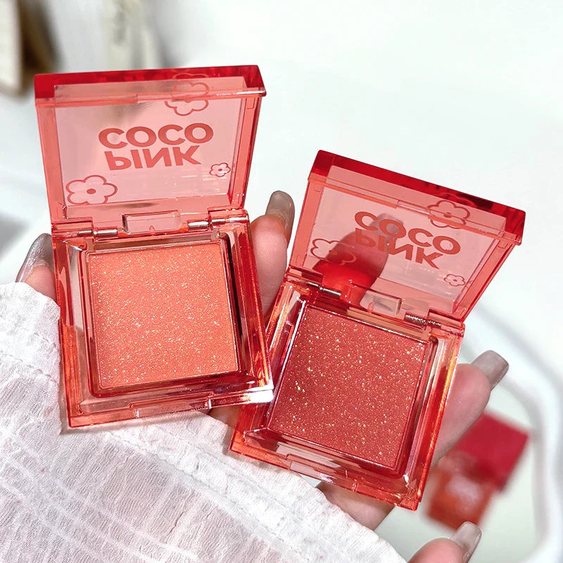 Rynx | fine shimmer soft mist tipsy pink solid natural fine shimmer eyeshadow blush a palette for multiple applications