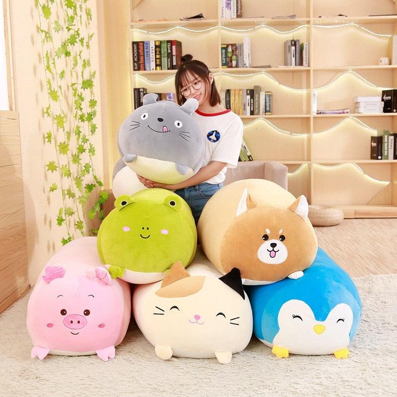 Lisslune | Cuddly Cartoon Animal Companion Pillow - Plush Cuddly Friends