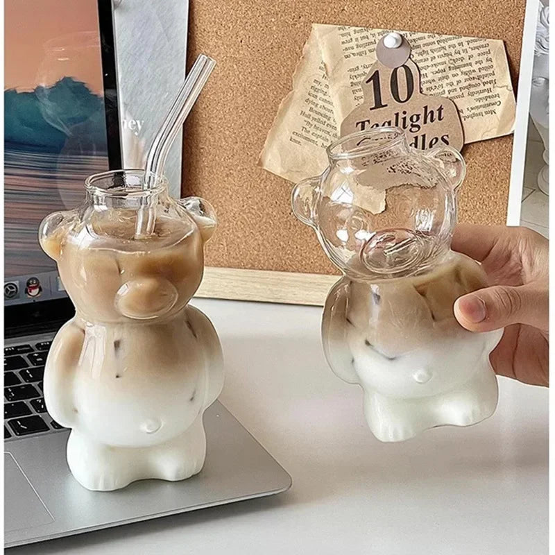 Lisslune | Happy Bear Glass Coffee Mug