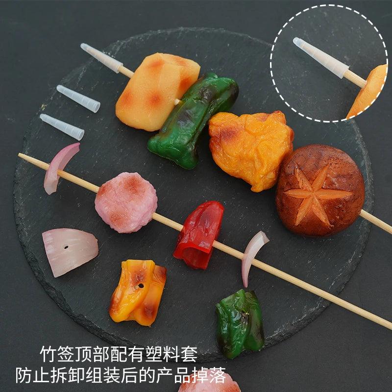 Lisslune | Realistic Barbecue Simulation Skewers for Creative Cooking Displays and Fun Play