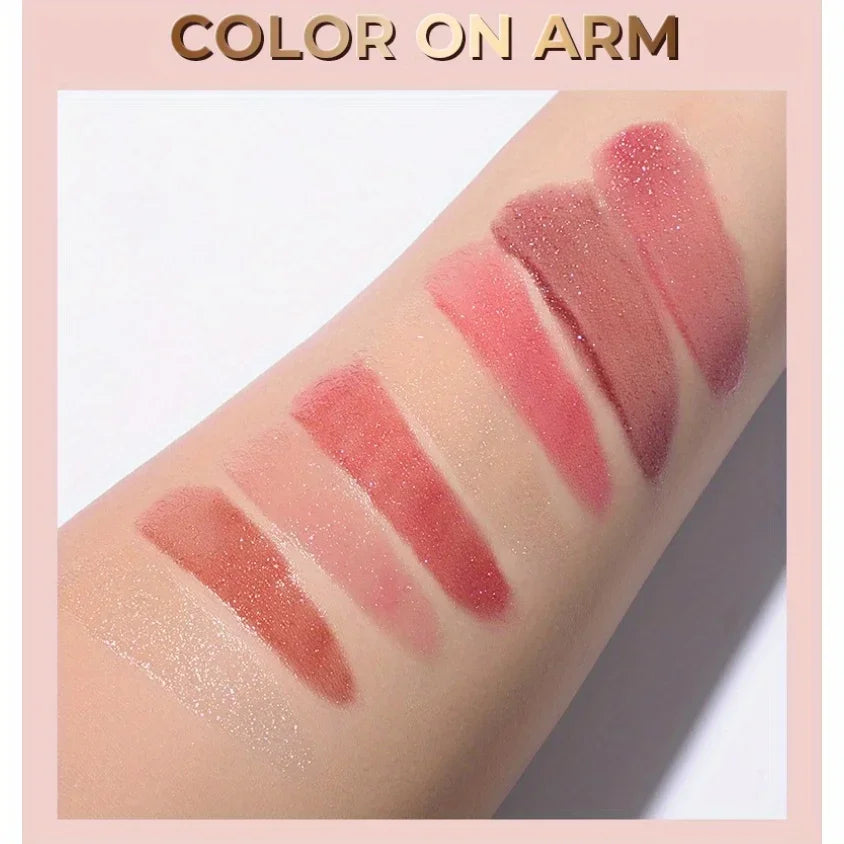 Rynx | Liquid Lipstick Chewy Golden Metallic Lip Gloss Shimmer Texture Golden Bling Glitter Lipstick Suitable Makeup Face Painting