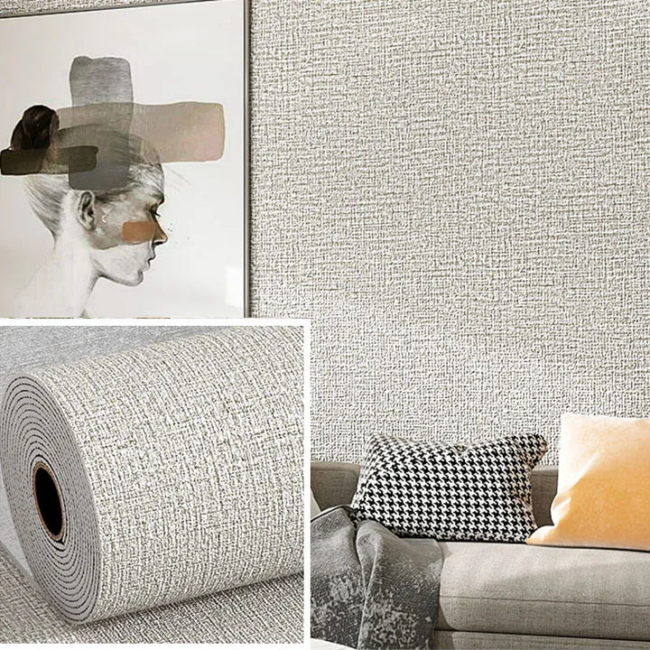 Lisslune | 3D Linen Self-Adhesive Waterproof Wall Sticker