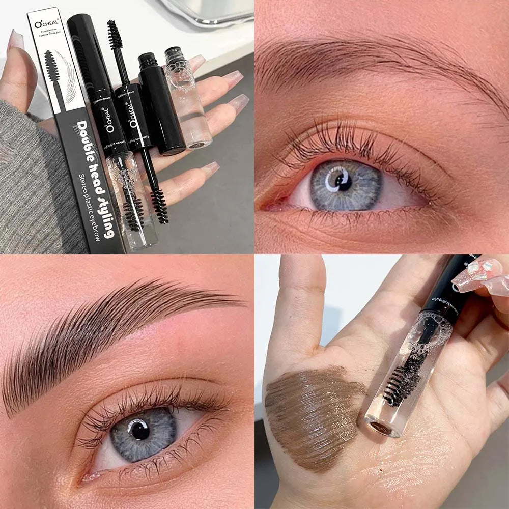 Rynx | Double-ended dye eyebrow styling gel waterproof durable wild brow tinting wax natural transparent liquid eyebrow cream cosmetics