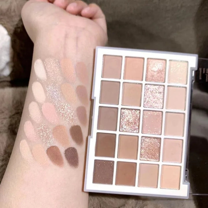 Rynx | 20 Colors Matte Glitter Eyeshadow Palette Korean Makeup Pearlescent Eyeshadow Waterproof Acrylic Shadow Palettes Women's Cosmetics