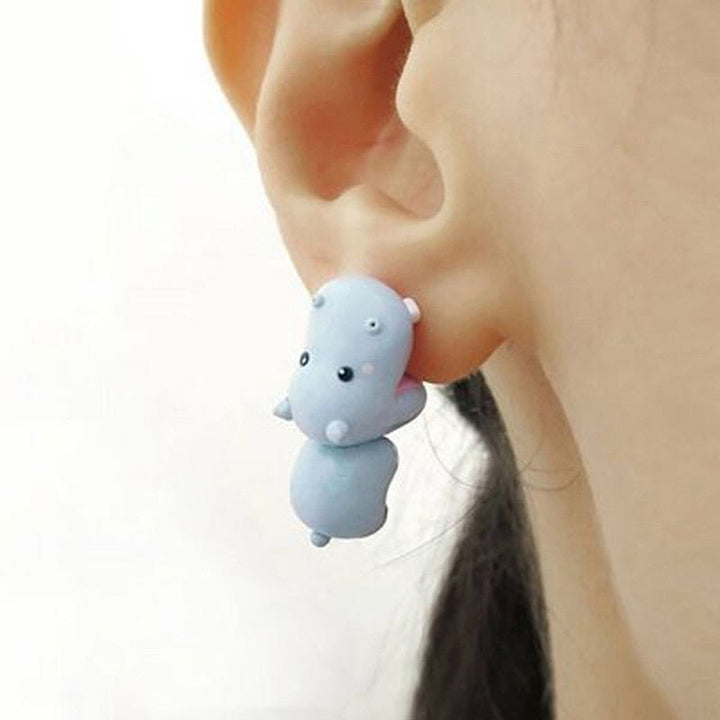 Lisslune | Cute Biting Animal Earrings (1 Pair)