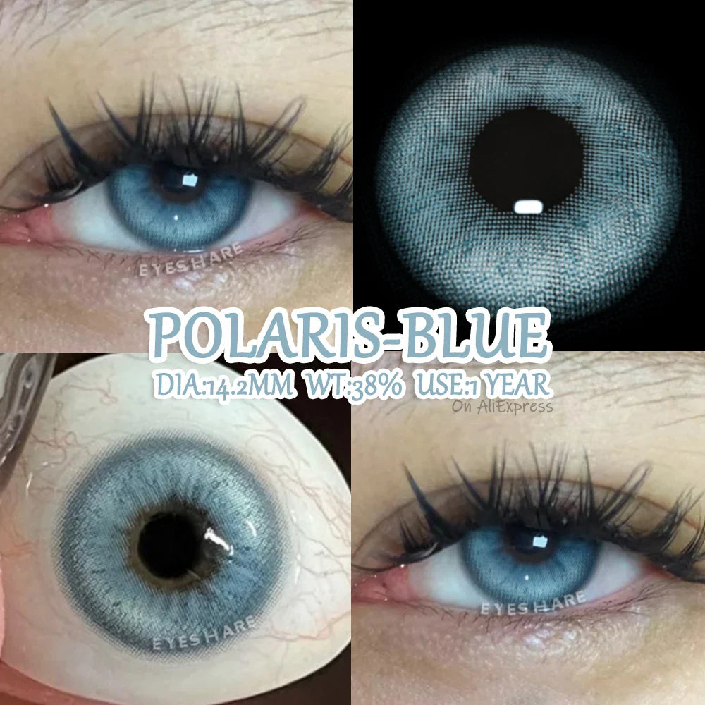 Rynx | Colorful contact lenses for the eyes 2 pcs./pair Green eye lenses Blue contact lens Annual Brown pupils cosmetic lens
