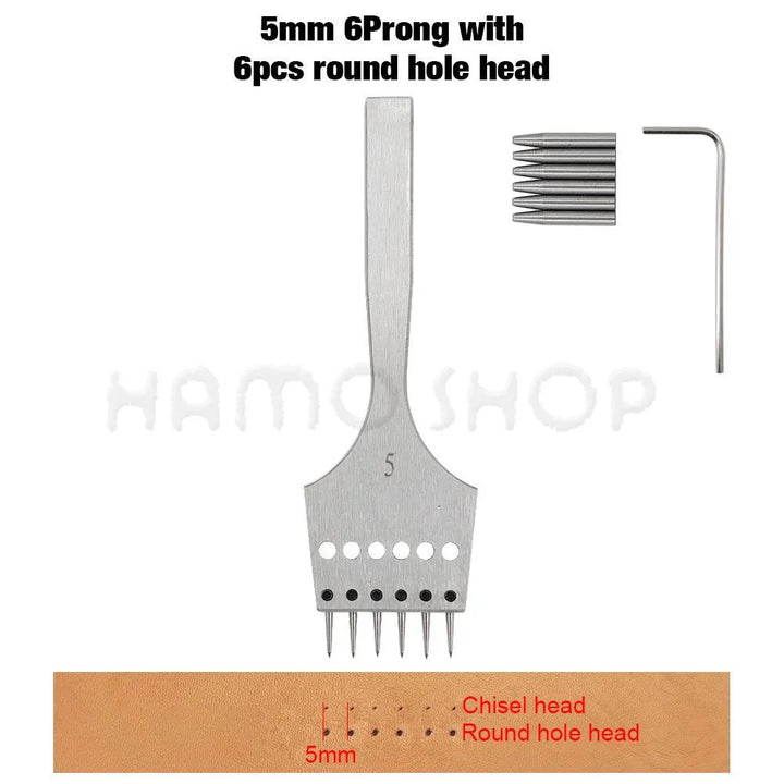 Lisslune | Premium Replaceable Round Chisel Tool Set for Leatherworking