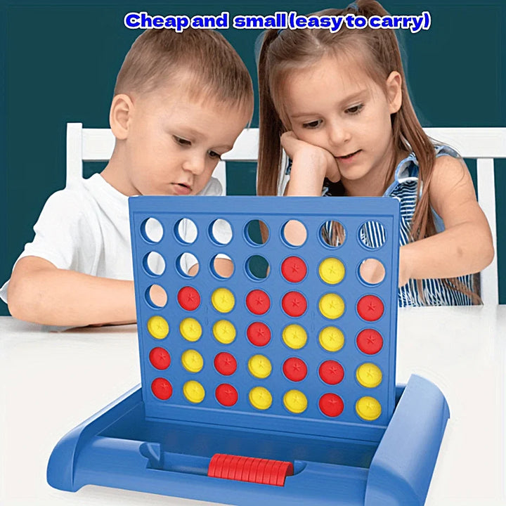 Rynx | Portable Connect 4 Classic Grid, 10.16 cm A row game, strategic board games for children, 2 players for family and children, ages 6 and up