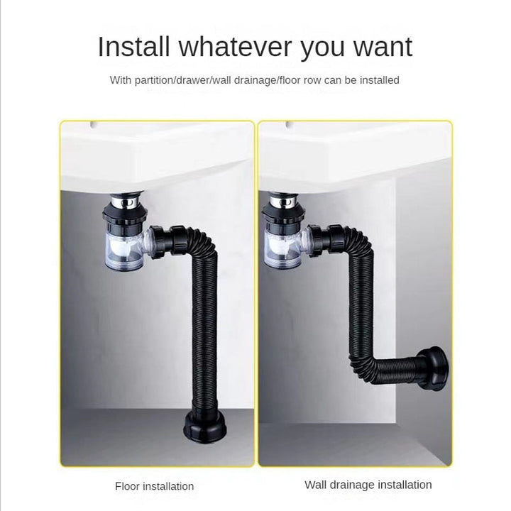 Lisslune | Universal Easy Drain Foldable Pipe
