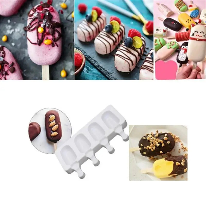 Lisslune | 4-Rack Non-Stick Popsicle Ice Cream Mold