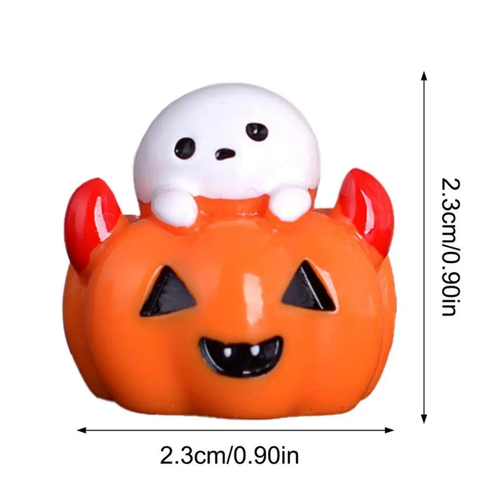 Rynx | Halloween Micro Landscape Miniature Figures Resin Craft Mini Fairy Garden Ornaments Cute Pumpkin Ghost Vampire Decoration