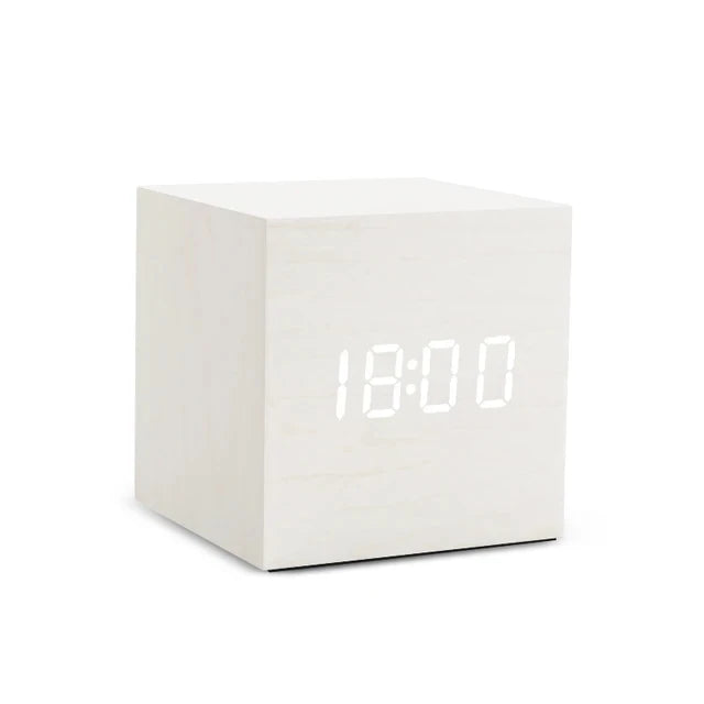 Lisslune | Wood LED clock with temperature display, digital time display and minimalist design – Perfect for bedroom and office