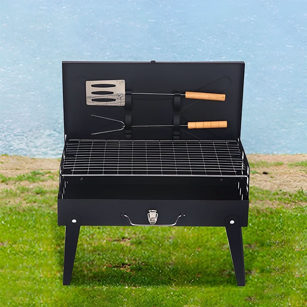 Lisslune | Folding Steel Grill for Mobile BBQ & Spontaneous Grilling Fun