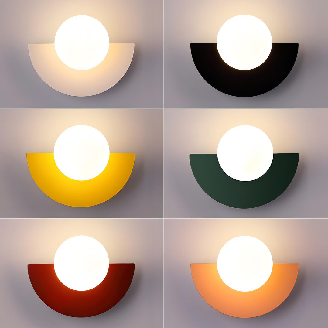 Lisslune | Nordic Semicircle Wall Lamp - Modern LED Fixture for Living Room, Bedroom & Hallway Lighting
