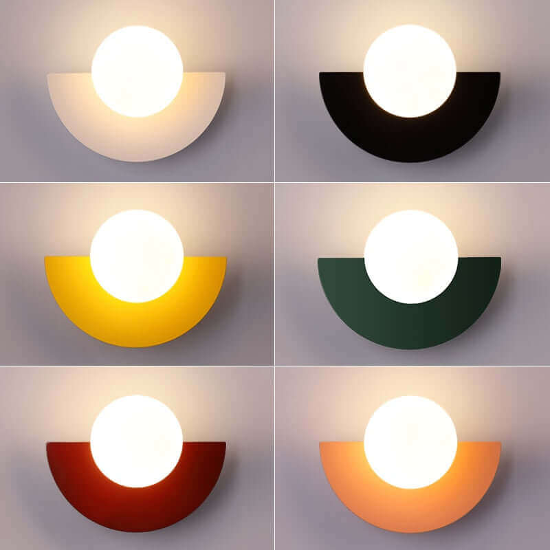 Lisslune | Half Moon Metal Wall Light. Available in 2 different sizes and various colors.