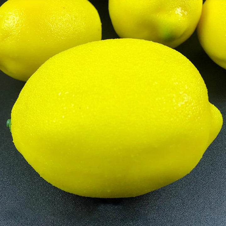 Lisslune | 12 pieces Realistic Artificial Lemons - Artificial Fruit Decoration for Kitchen and Home Styling
