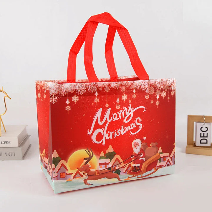 Rynx Christmas gift bag Santa Claus snowman candy gift wrapping bag 2024 Merry Christmas party home decoration Navidad Noel 2025 New Year