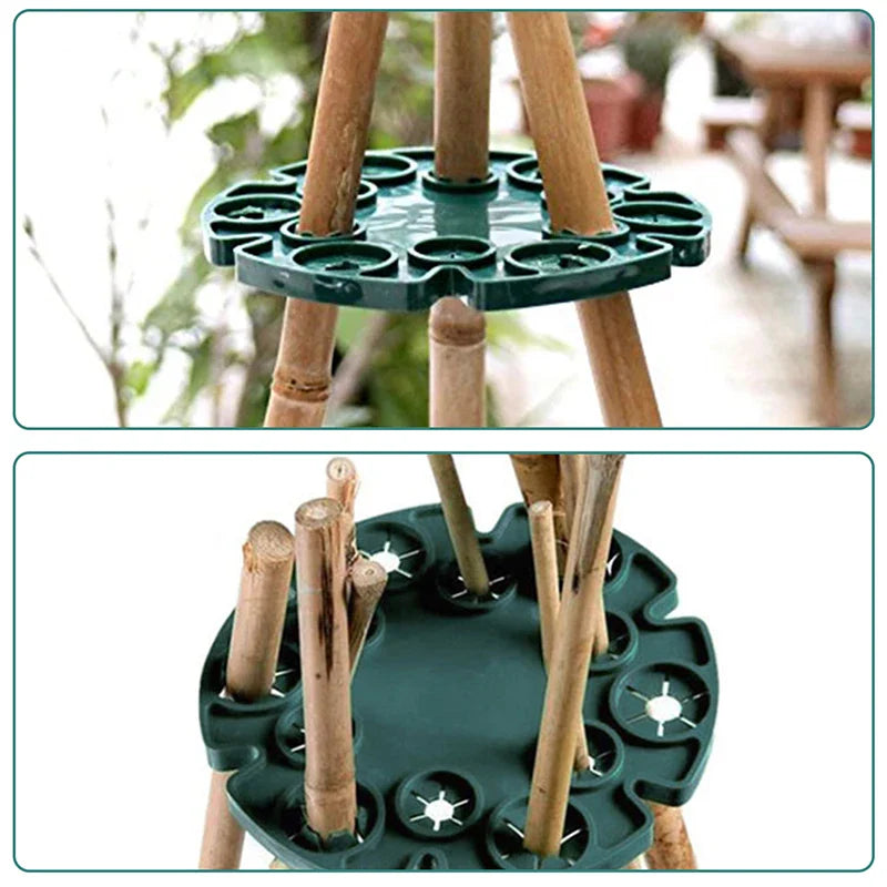 Lisslune | Plant support ring for bamboo poles – Stable climbing aid for tomatoes and climbing plants