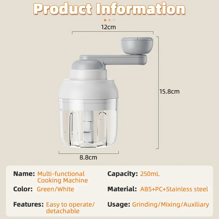 Lisslune | Manual Grinder Garlic Vegetable Chopper