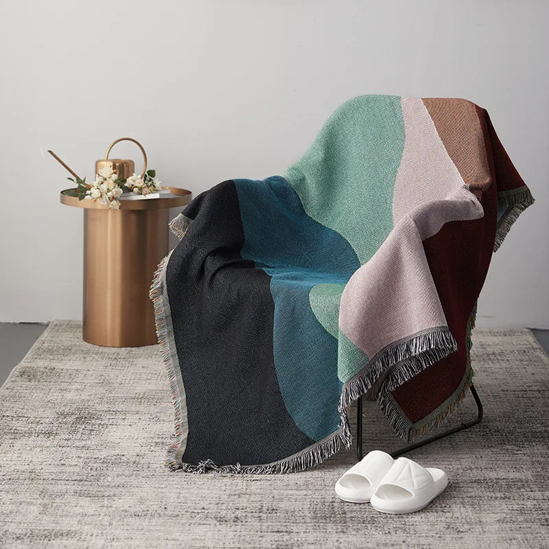 Rynx | Textile City Boundless Dunes Woven Sofa Throw Home Decor Dust Cover Quality Large Size Reversible Blanket for Bed