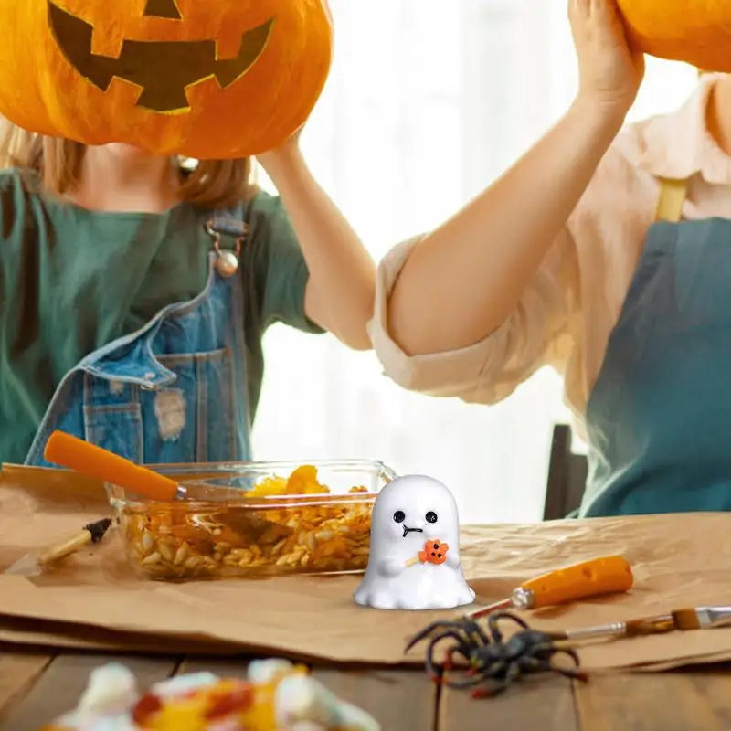 Rynx | Halloween Micro Landscape Miniature Figures Resin Craft Mini Fairy Garden Ornaments Cute Pumpkin Ghost Vampire Decoration