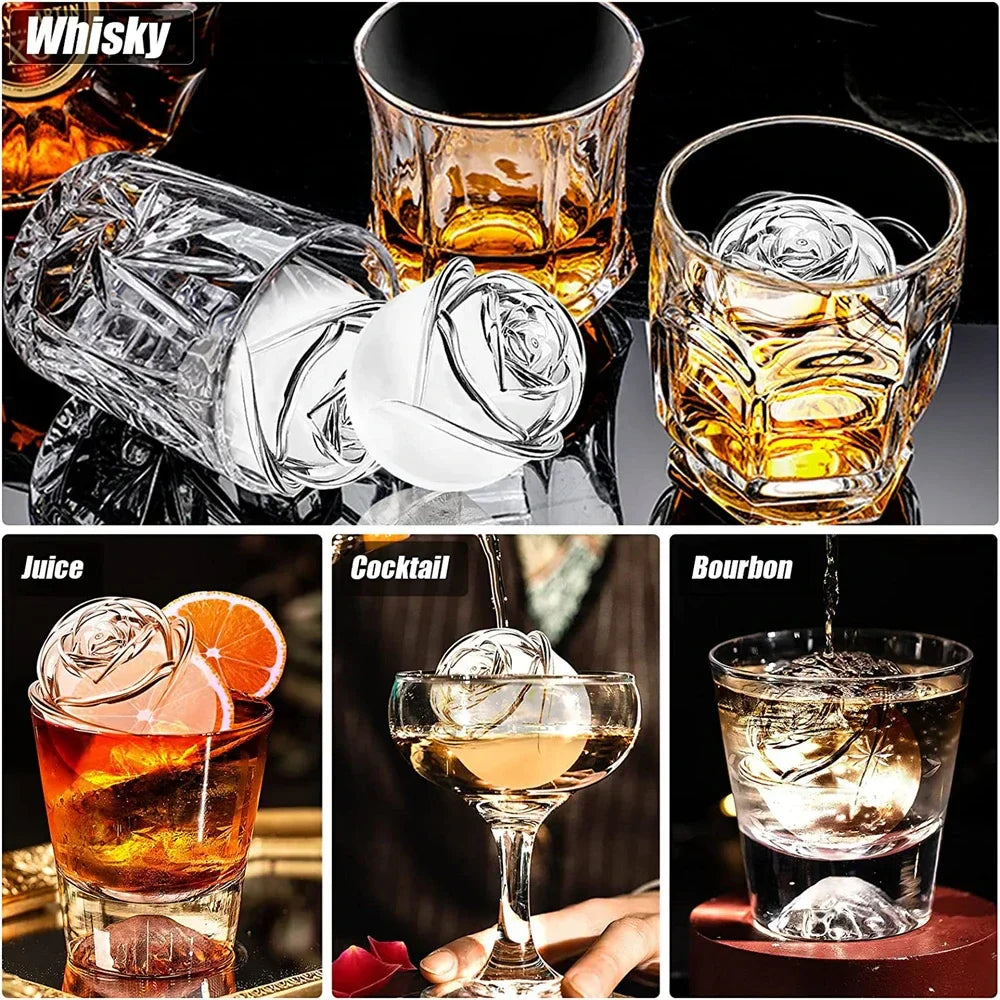 Lisslune | 3D Rose Ice Cube Trays