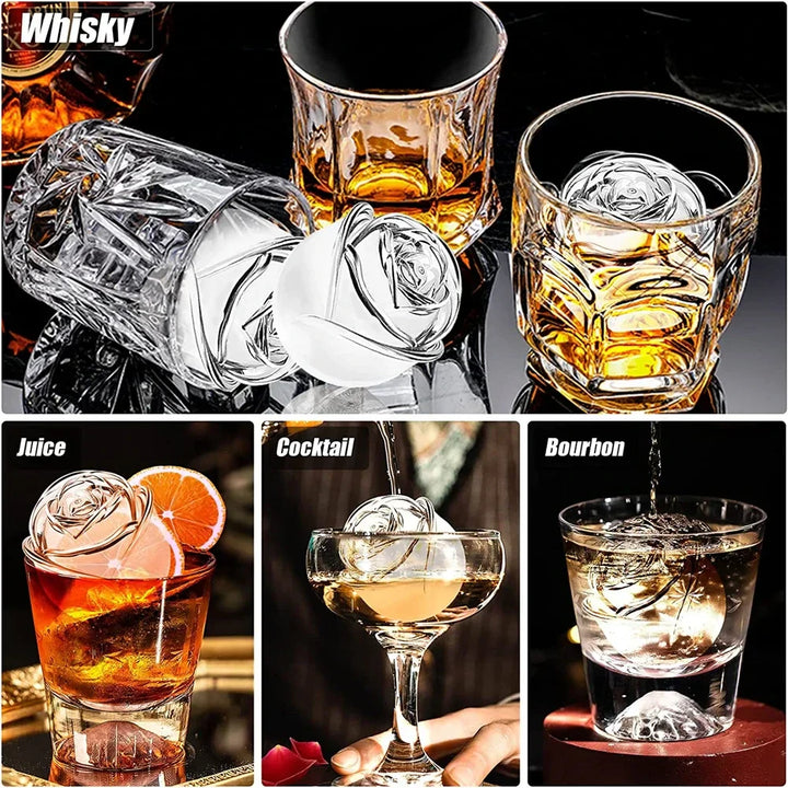 Lisslune | 3D Rose Ice Cube Trays
