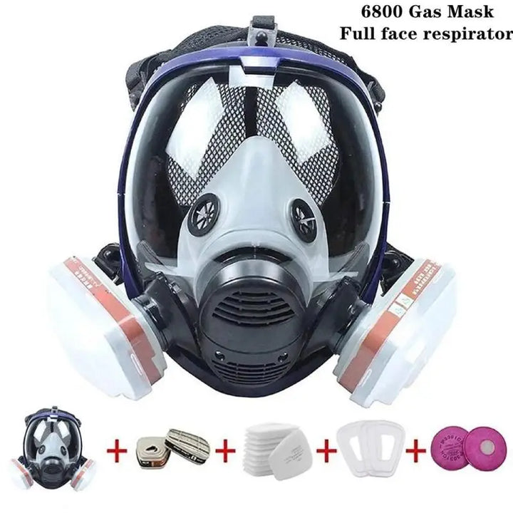 Lisslune | Full Face Respirator Mask with Anti-Fog Lens and Industrial Gas Filters
