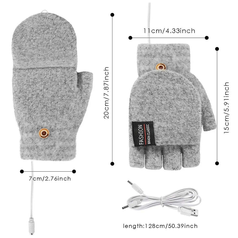 Lisslune | USB rechargeable warm wave heated gloves