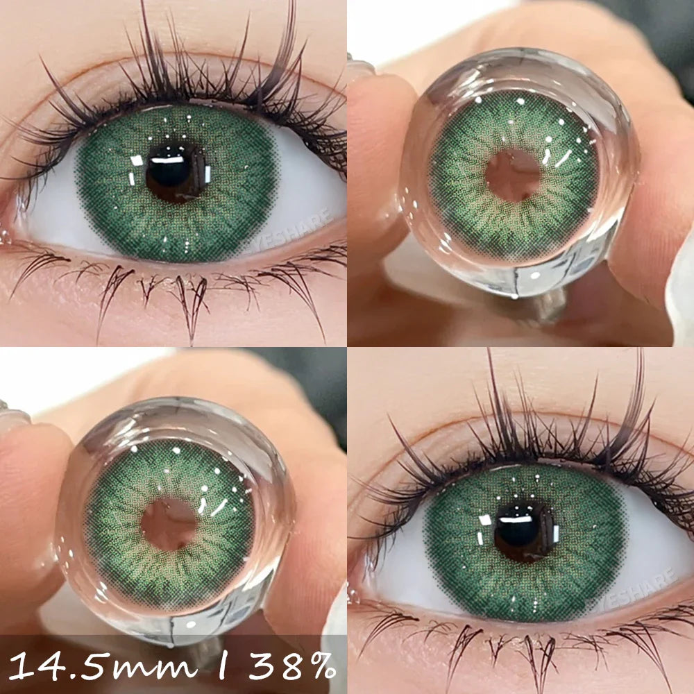 Rynx | 1 Pair Colorful Contact Lenses for Eyes Blue Contact Lenses Natural Gray Pupils Brown Lenses Green Lenses Contact Lenses