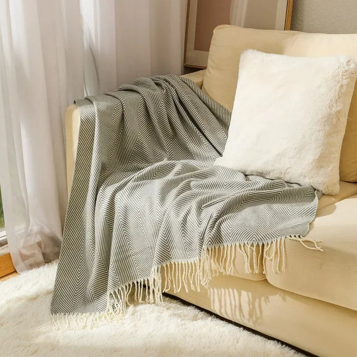 Lisslune | Nordic Stripe Throw Sofa Blanket