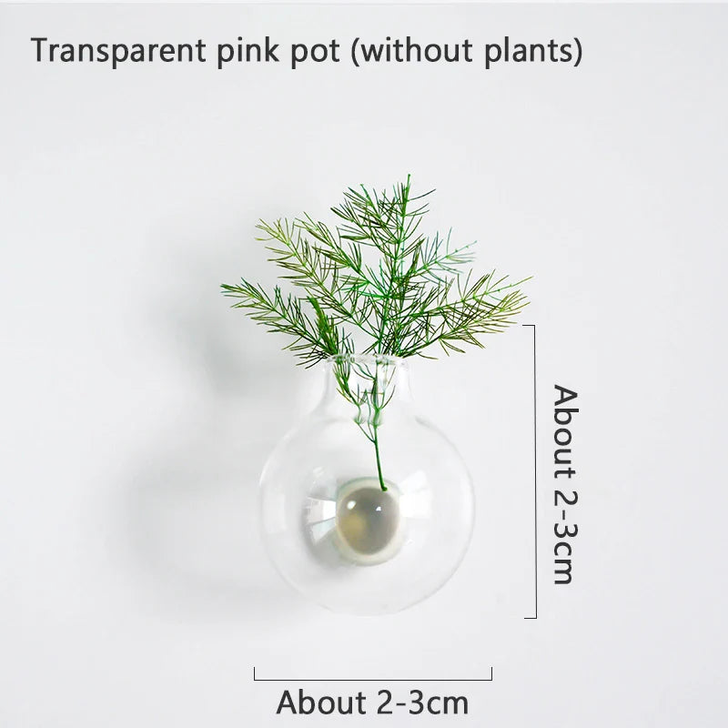 Rynx | Mini Ceramics Vase Refrigerator Magnet DIY Porcelain Vase Refrigerator Magnet Message Sticker Flower s Green Plant Kitchen Gift Decor