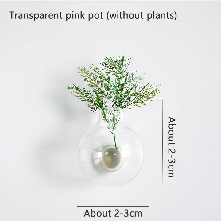 Rynx | Mini Ceramics Vase Refrigerator Magnet DIY Porcelain Vase Refrigerator Magnet Message Sticker Flower s Green Plant Kitchen Gift Decor